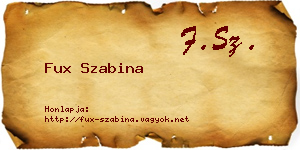 Fux Szabina névjegykártya